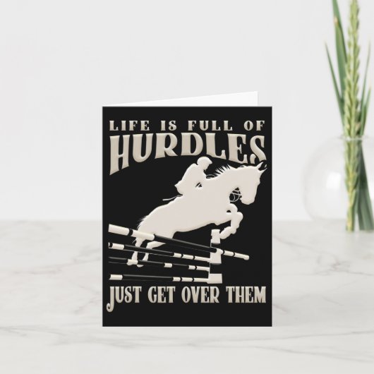 Show Jumping Horse Rider Equestrian Riding Horseba Kaart (Voorkant)