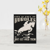 Show Jumping Horse Rider Equestrian Riding Horseba Kaart (Gele Bloem)