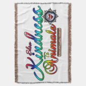 Show Kindheid voor dieren Rainbow Typografie Deken (Voorkant Verticaal)