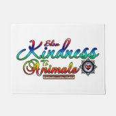 Show Kindheid voor dieren Rainbow Typografie Deurmat (Voorkant)