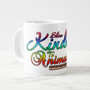 Show Kindheid voor dieren Rainbow Typografie Grote Koffiekop