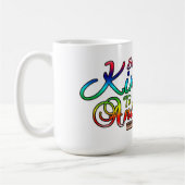 Show Kindheid voor dieren Rainbow Typografie Koffiemok (Links)