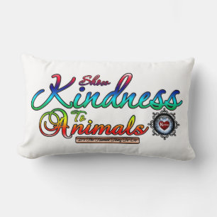 Show Kindheid voor dieren Rainbow Typografie Kussen