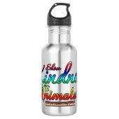 Show Kindheid voor dieren Rainbow Typografie Waterfles (Voorkant)