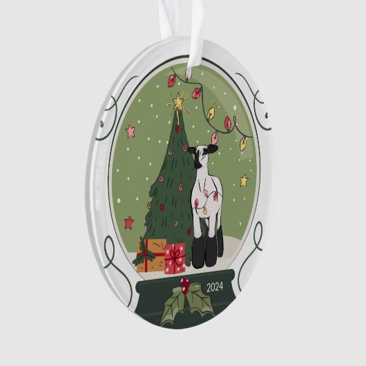 Show Lamb Acryl Kerst Ornament (voorkant)