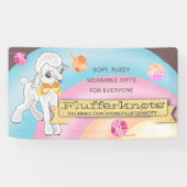 Show lammeren breien kroeshaak homespun spandoek (Horizontaal)