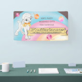 Show lammeren breien kroeshaak homespun spandoek (Beurs)