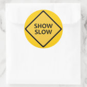 Show Langzame ronde sticker (Tas)