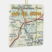 Show Low Arizona Map Keramisch Ornament (Rechts)