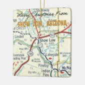 Show Low Arizona Map Keramisch Ornament (Links)