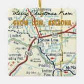 Show Low Arizona Map Keramisch Ornament (Voorkant)