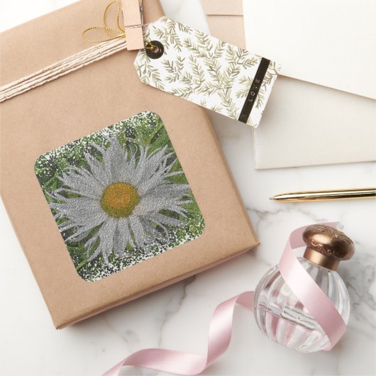Show Me A Daisy #1 Vierkante Sticker (Geschenken)