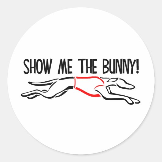 Show me de Bunny. Ronde Sticker (Voorkant)