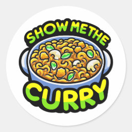 Show me de curry ronde sticker