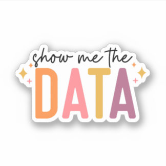 Show me de data Sticker, gedragsanalist ABA Sticker
