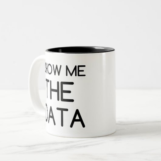 SHOW ME DE GEGEVENS TWEEKLEURIGE KOFFIEMOK (Voorkant links)