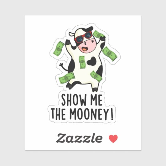 Show me De grappige Koe van de Mooney Sticker (Vel)