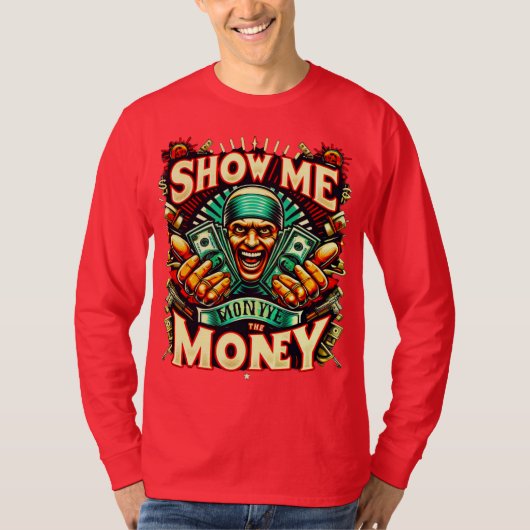 Show me het geld Basic T-shirt met lange mouwen (Voorkant)