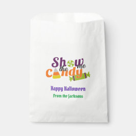 Show me het Snoep Halloween Gezegden Goodie Bag Bedankzakje