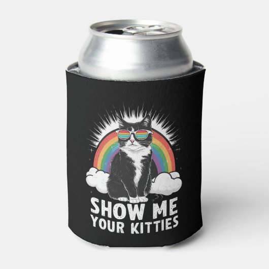 Show me je Katten grappig lesbisch gay pride lgbt Blikjeskoeler (Blikje Voorkant)