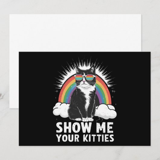 Show me je Katten grappig lesbisch gay pride lgbt Kaart (Voorkant / Achterkant)