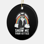 Show me je Katten grappig lesbisch gay pride lgbt Keramisch Ornament (Links)