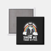 Show me je Katten grappig lesbisch gay pride lgbt Magneet (Voorkant / Achterkant)