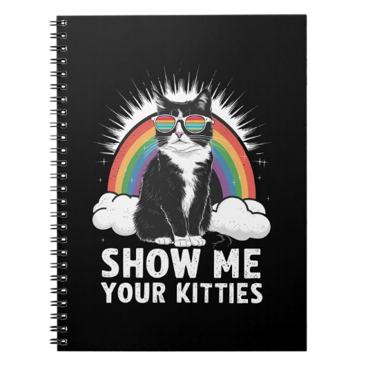 Show me je Katten grappig lesbisch gay pride lgbt Notitieboek (Voorkant)