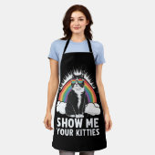 Show me je Katten grappig lesbisch gay pride lgbt Schort (Gedragen)