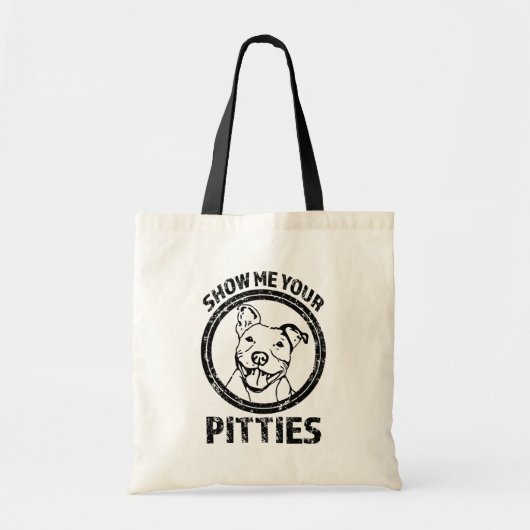 Show me je Pitties grappige Pit Bull canvas tas (Voorkant)
