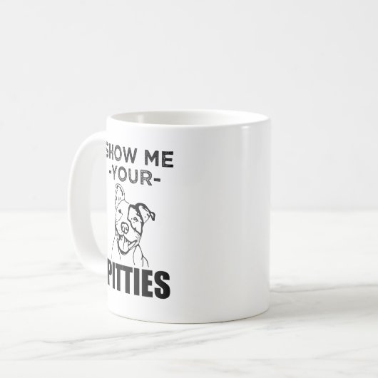 Show me je Pitties grappige Pit Bull mok (Voorkant links)