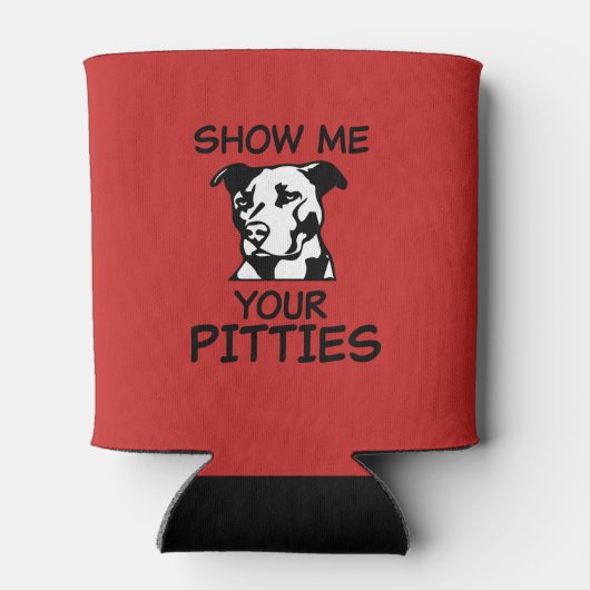 Show me je pitties grappige pitbull koelbox blikjeskoeler (Achterkant)