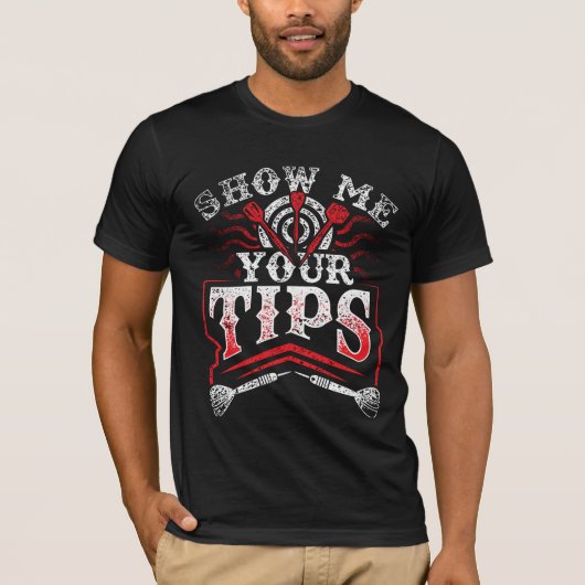 Show me je tips - Funny Dart champion T-shirt (Voorkant)