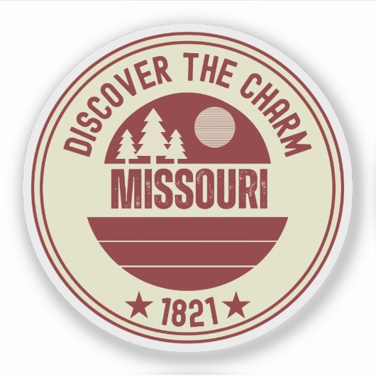 Show Me State - Missouri Cadeau Idee Sticker (Voorkant)