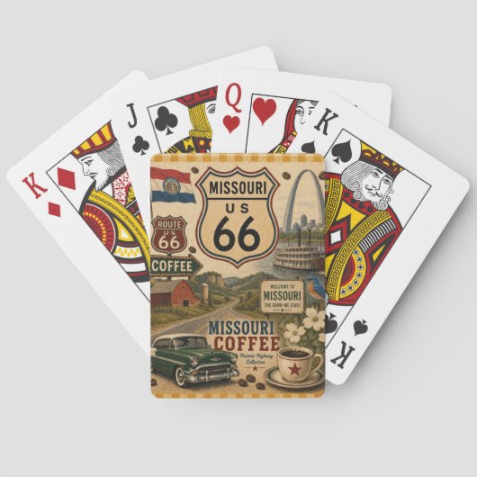 Show Me State Mother Road Game Night Pokerkaarten (Achterkant)