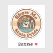 Show Me State Pride_ Missouri Catfish and Arch Art Sticker (Vel)