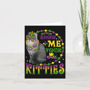 Show Me Uw Katten Schattige Mardi Gras Ragamuffin  Kaart