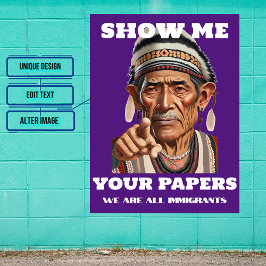 Show me uw papieren immigratie mannenwijzen poster
