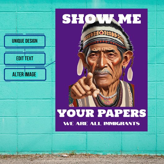 Show me uw papieren immigratie mannenwijzen poster