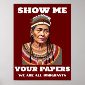 Show me uw papieren immigratie Vrouw Poster (Voorkant)