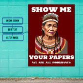 Show me uw papieren immigratie Vrouw Poster