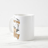 Show Me Your Booty Ghost Boo Retro Spooky Hallowee Koffiemok (Voorkant links)