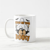 Show Me Your Booty Ghost Boo Retro Spooky Hallowee Koffiemok (Links)