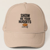 Show Me Your Nuggets, Black Trucker Hat Pet (Voorkant)