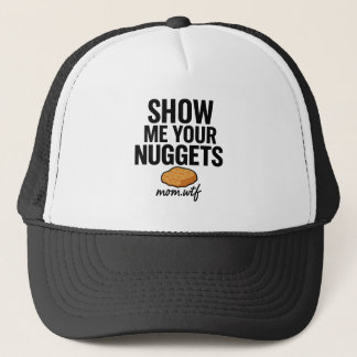Show Me Your Nuggets, Black Trucker Hat Pet