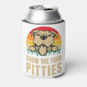 Show Me Your Pitties Pitbull Dog Lovers Blikjeskoeler (Blikje Achterkant)