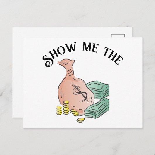 Show mij het geld briefkaart (Voorkant / Achterkant)