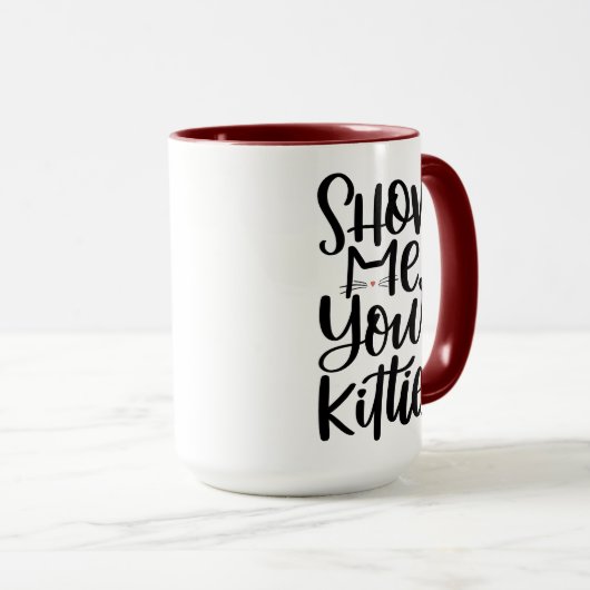 Show mij Uw Katten, Handmatig design Mok (Voorkant rechts)