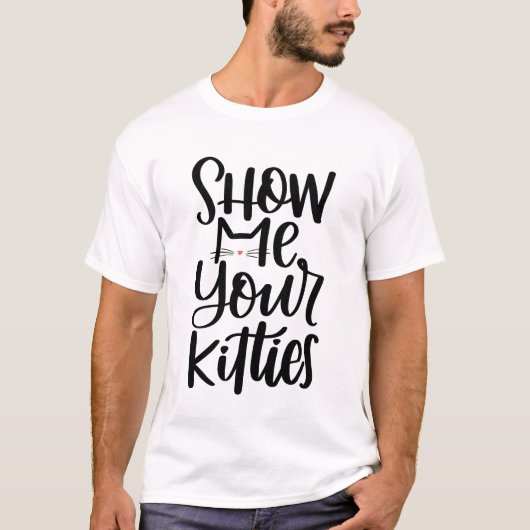 Show mij Uw Katten, Handmatig design T-shirt (Voorkant)