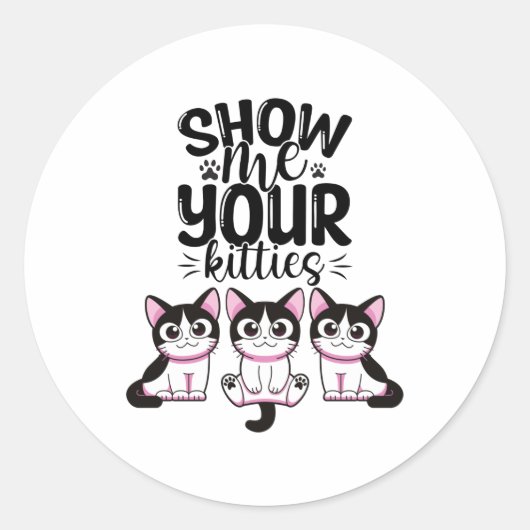 Show mij Uw Katten Post-it Nota's Ronde Sticker (Voorkant)